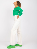 Kremowe jeansy z dziurami Sylvie RUE PARIS