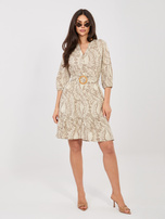 Fango rozkloszowana sukienka z printem SUBLEVEL 