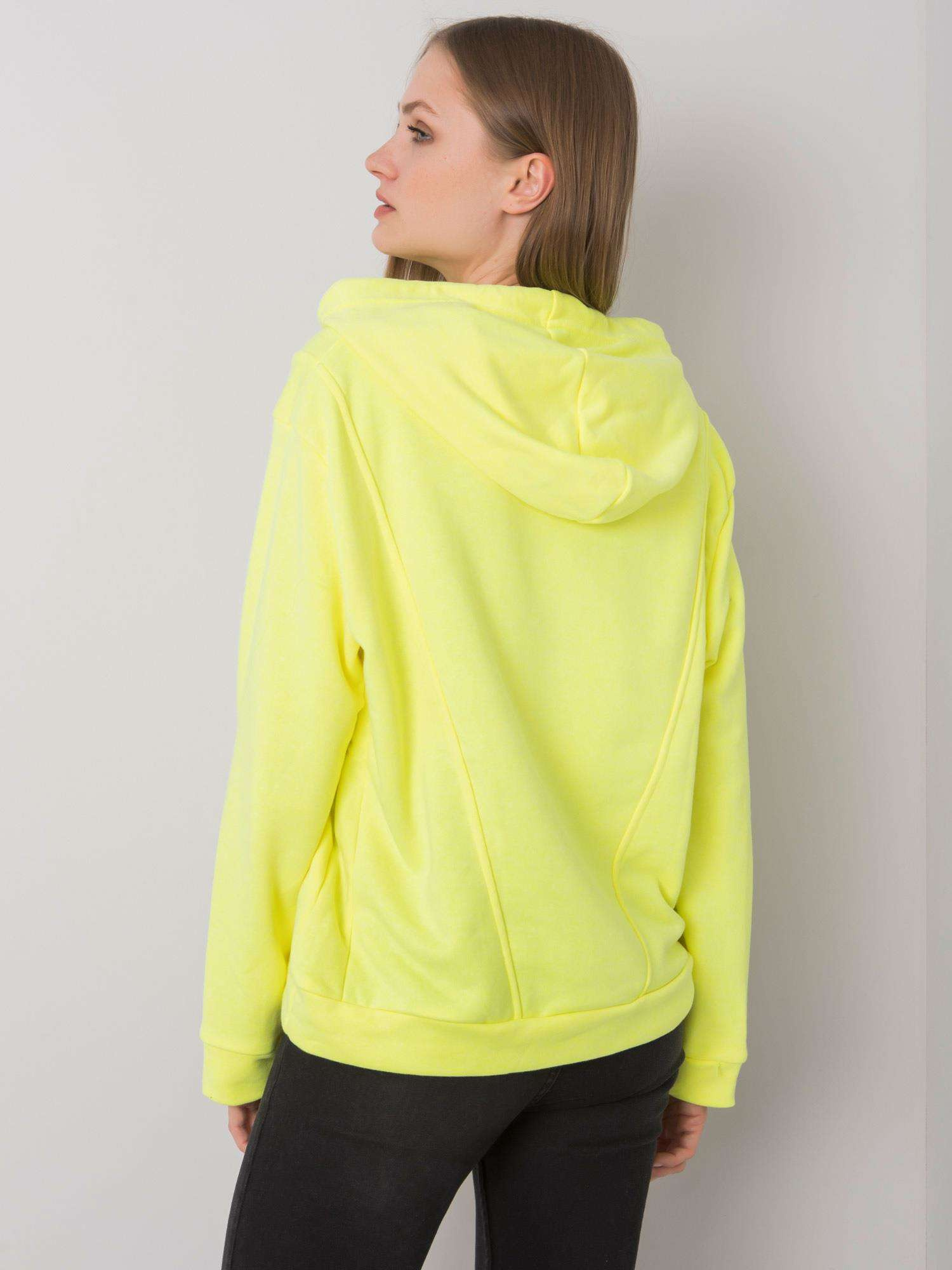 Fluo žltá mikina s kapucňou Emy.