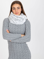 Hurtownia Biało-czarny damski komin ze sztucznego futerka