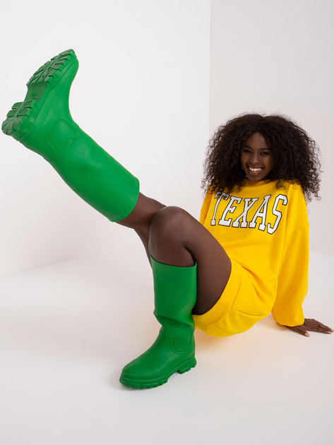 Żółta dresowa bluza z printem Poppy