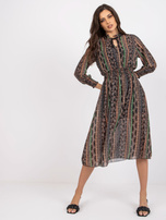 Czarna sukienka we wzory Ava