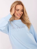 Jasnoniebieska casualowa bluzka z bawełny