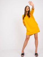 Jasnopomarańczowa sukienka dresowa Nova RUE PARIS