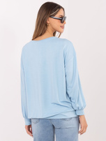 Jasnoniebieska bluza oversize z miękkiego materiału RUE PARIS 