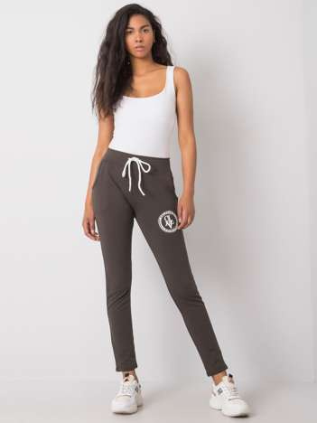 Ciemne khaki spodnie Cynthia