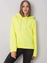 Fluo žltá mikina s kapucňou Emy.