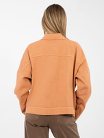 Ceglasta jeansowa kurtka oversize RUE PARIS 