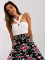 Hurt Letnie materiałowe spodnie palazzo SUBLEVEL