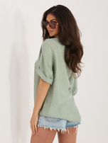 Khaki luźna bluzka na lato