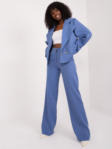 Hurt Szaro-niebieska dwurzędowa marynarka oversize