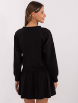 Hurt Czarny komplet ze spódnicą w tenisowym stylu 