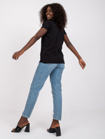 Czarny bawełniany t-shirt z kieszenią Ventura MAYFLIES