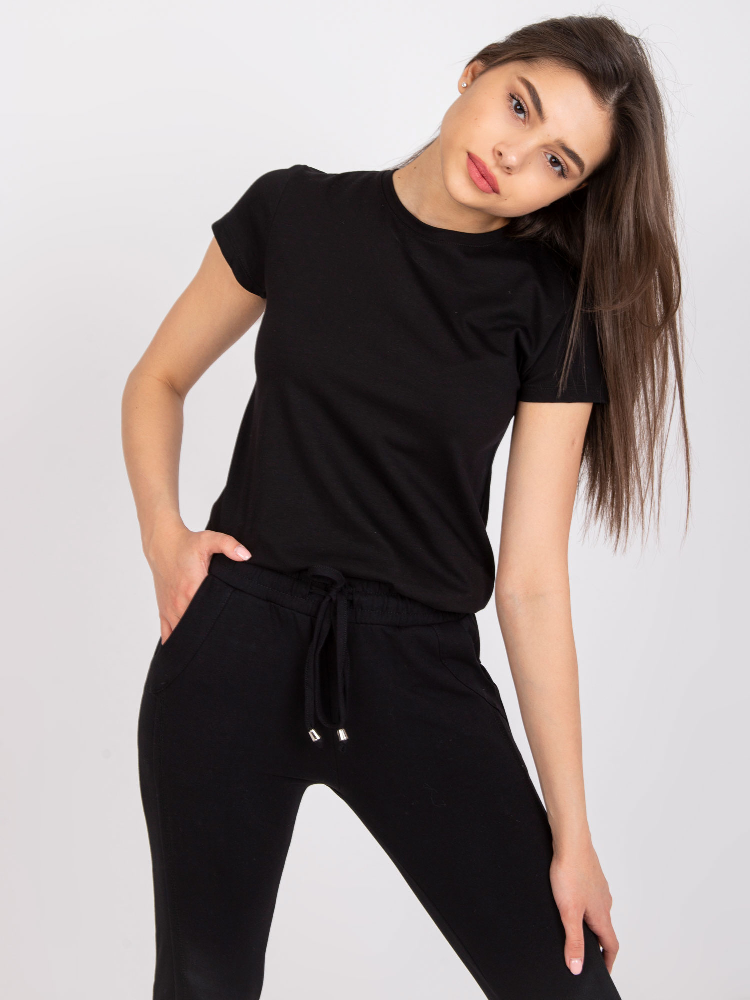 Czarny t-shirt Peachy