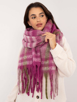 Hurtownia Jasnofioletowo-khaki gruby szal damski 