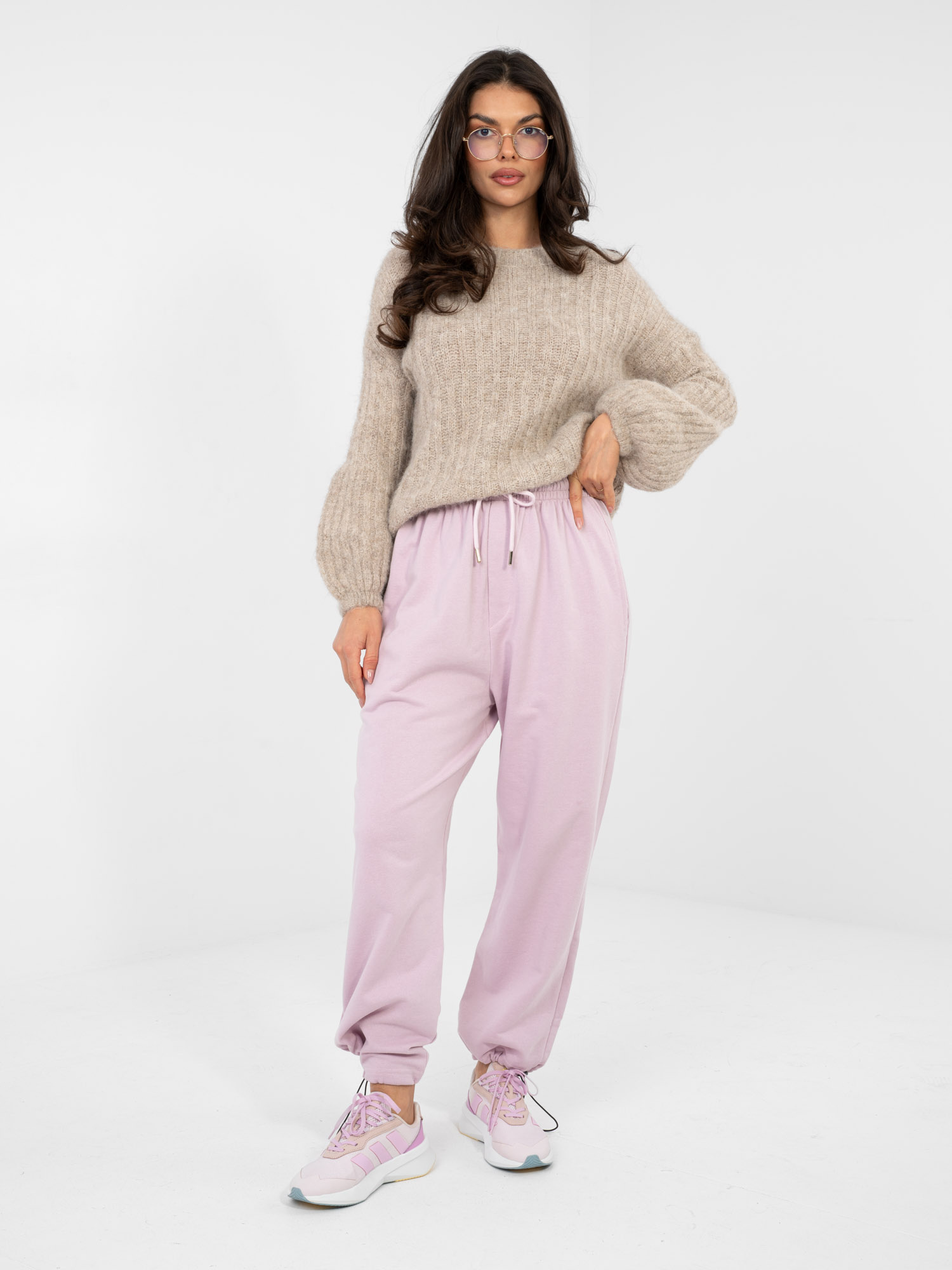Sweter ciemny bezowy