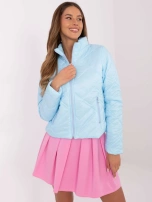 Hurt Jasnoniebieska pikowana kurtka z suwakiem