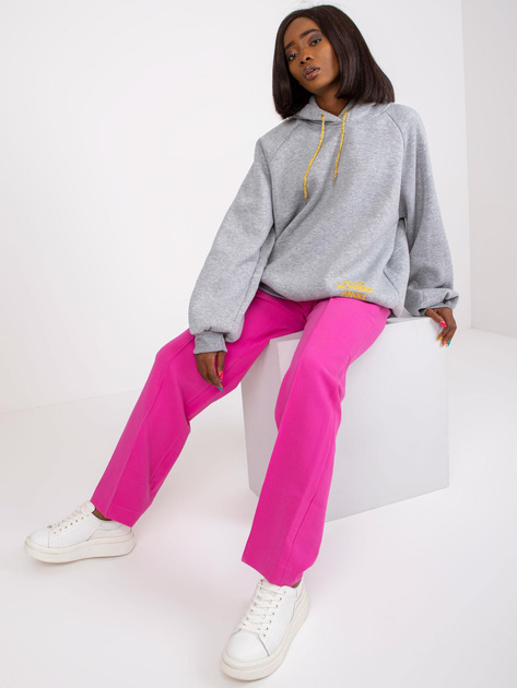 Szara melanżowa bluza dresowa z bawełny Diego