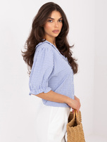 Niebieska rozpinana koszula z kołnierzykiem