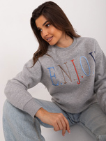 Hurt Szara melanżowa ocieplana bluza bez kaptura SUBLEVEL