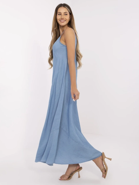 Niebieska letnia sukienka na ramiączkach