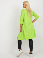 Hurt Limonkowa bluzka plus size o asymetrycznym kroju