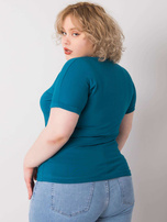 Morska bluzka plus size z dżetami Luce