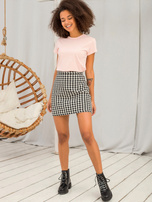 Jasnoróżowy bawełniany t-shirt basic Peachy