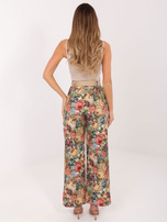 Zielone szerokie spodnie od garnituru RUE PARIS