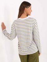 Ecru-olivna ženska longsleeve bluza.