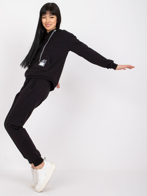 Czarny komplet dresowy bawełniany Mariami