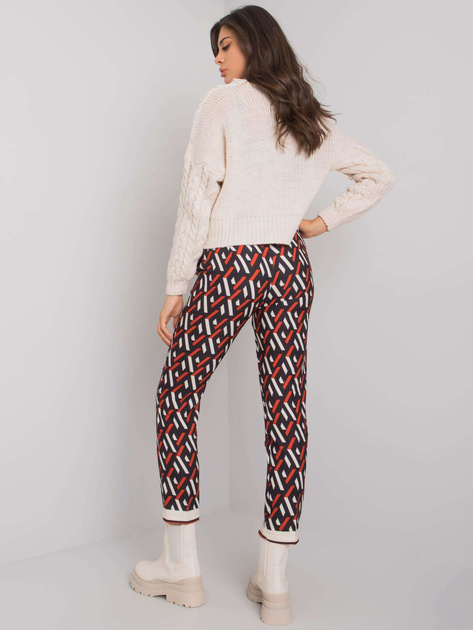 Czarno-czerwone spodnie we wzory Dorchester