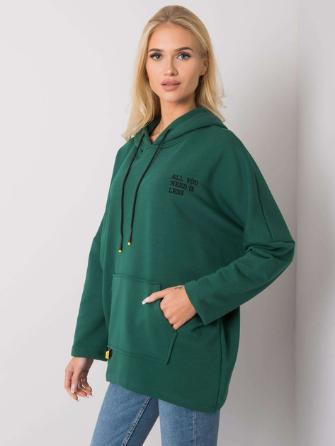 Ciemnozielona bluza z kapturem Laylla