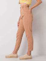 Camelowe jeansy high waist Araceli RUE PARIS