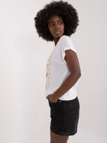 Hurt Biały damski t-shirt z nadrukiem SUBLEVEL