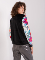 Hurtownia Czarna-ecru damska bluza na suwak RUE PARIS