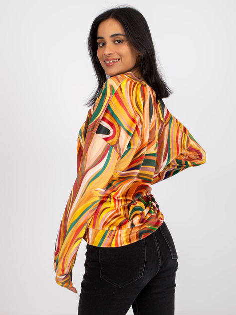 Żółta bluzka z dekoltem w serek Evelyne