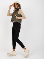 Hurt Khaki dwustronna kamizelka puchowa z pikowaniem