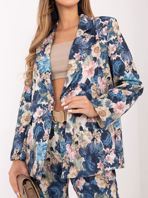 Ciemnoniebieska damska marynarka od garnituru RUE PARIS