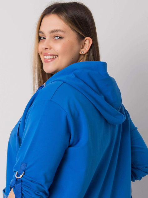 Ciemnoniebieska bluza plus size na suwak Zurich
