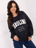 Hurt Grafitowa bluza bez kaptura z okrągłym dekoltem 