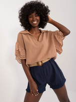 Hurt Granatowe szorty z lnem