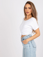 Biała bluzka z dekoltem na plecach Salma RUE PARIS