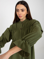Hurt Khaki boho shirt with a dream and ruffles OCH BELLA.
