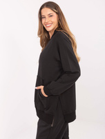 Černá dámská basic mikina oversize.