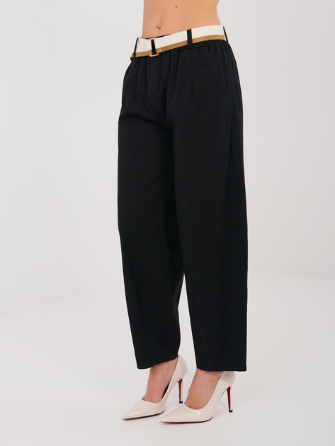 Czarne bawełniane spodnie z nogawką 7/8