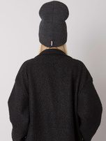 Ciemnoszara dzianinowa czapka beanie RUE PARIS