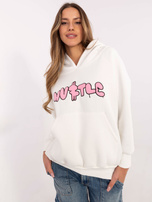 Hurtownia Ecru dresowa bluza kangurka z kapturem