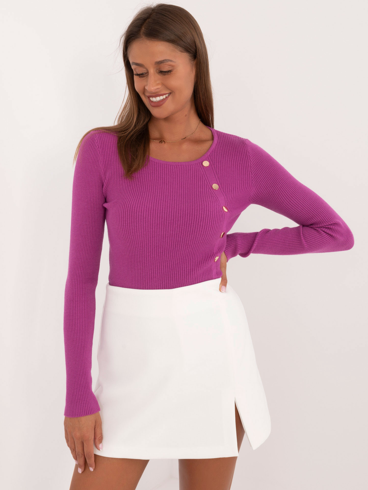 Sweter ciemny fioletowy