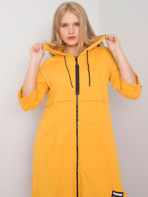 Żółta długa bluza plus size Aydin